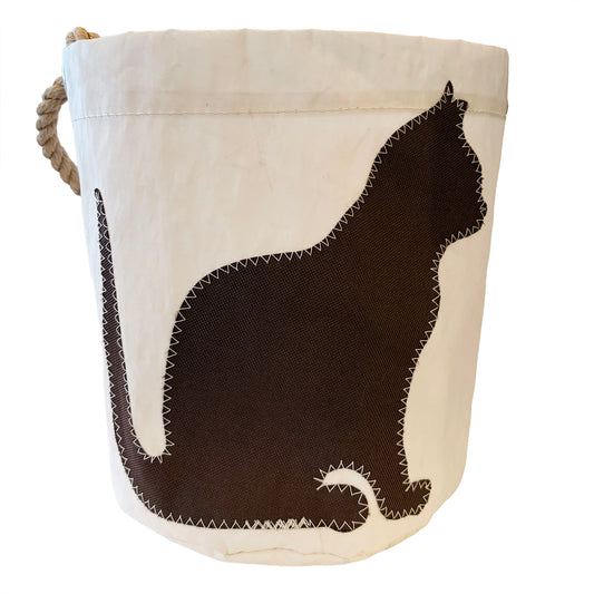 Sailcloth Bucket Bag - Brown Cat