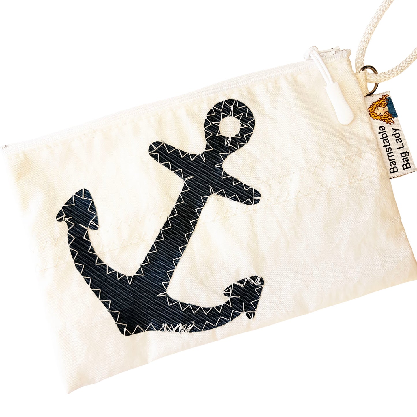 Sailcloth Wristlet - Navy Anchor