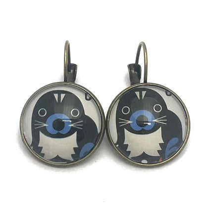 Postage Stamp Earrings - 1995 USA Baby Wild Animals Seal