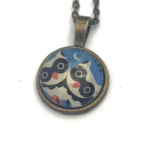 Postage Stamp Necklace - 2025 USA Baby Wild Animals Owls