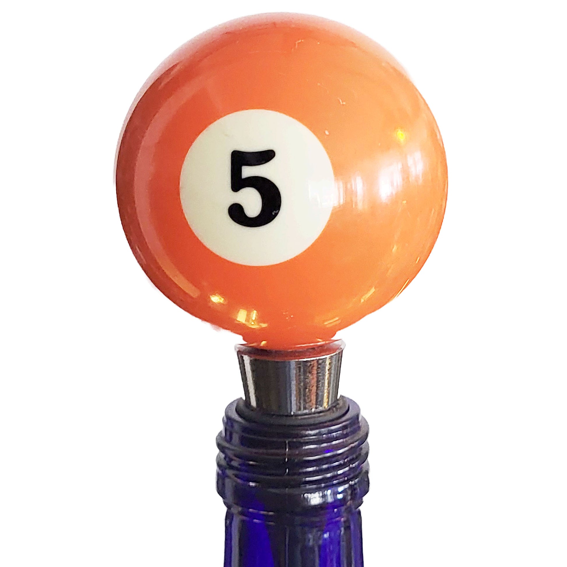 Billiard Ball Bottle Stopper 5-D