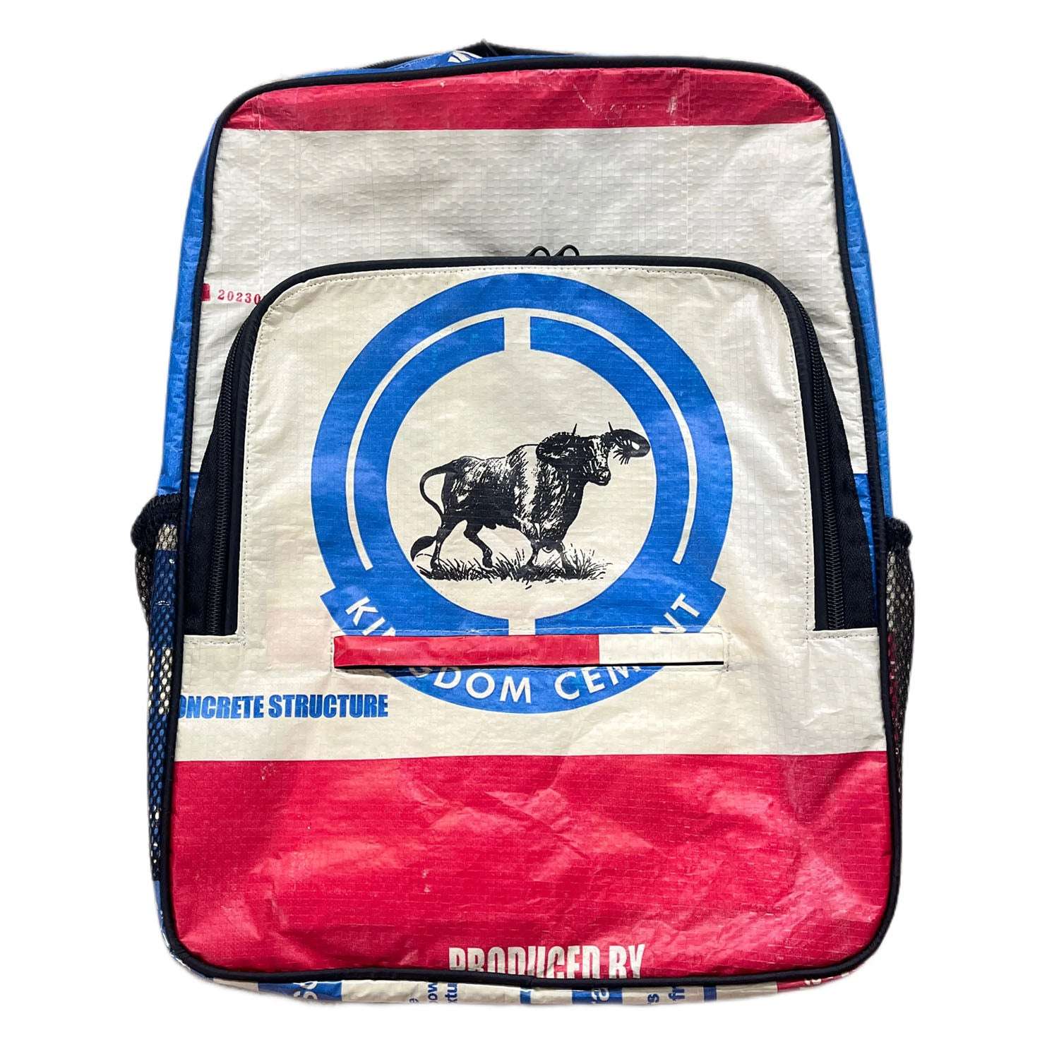 Animal Feed/Cement Bag Book Bag Blue Bull
