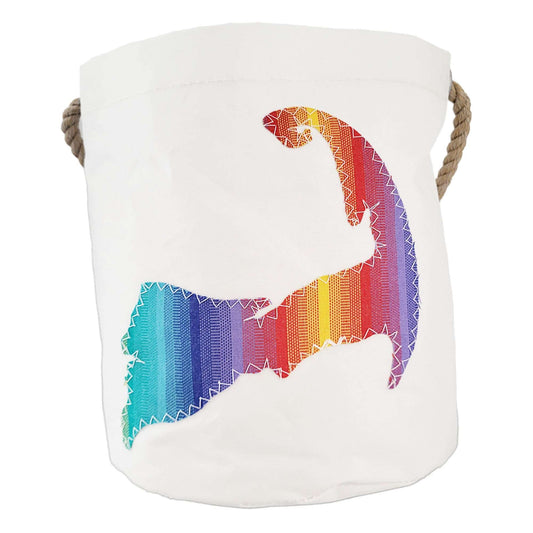 Sailcloth Bucket Bag - Rainbow Cape Cod