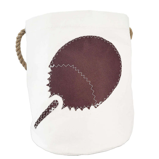 Sailcloth Bucket Bag - Brown Horseshoe Crab