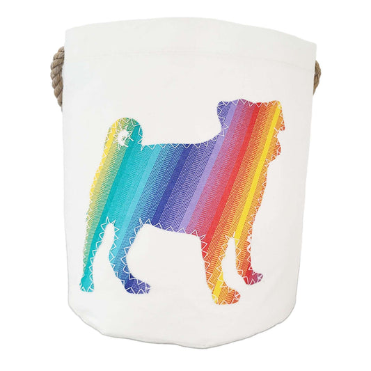 Sailcloth Bucket Bag - Rainbow Pug
