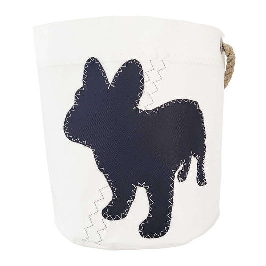 Sailcloth Bucket Bag - Black Frenchie