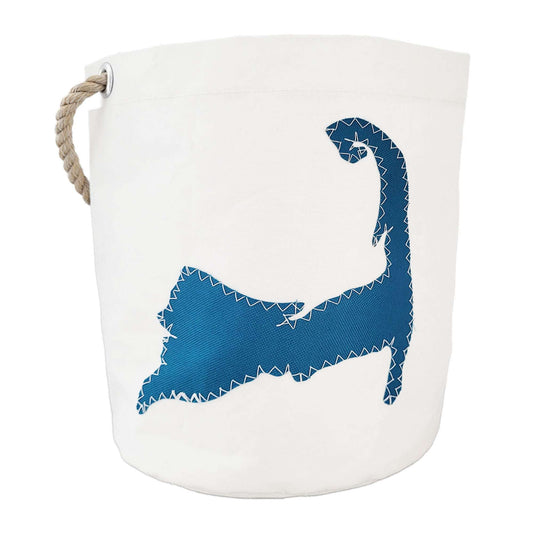 Sailcloth Bucket Bag - Teal Cape Cod