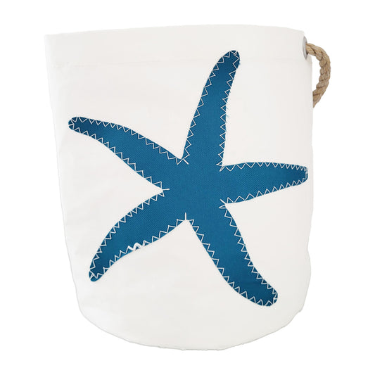 Sailcloth Bucket Bag - Teal Sea Star