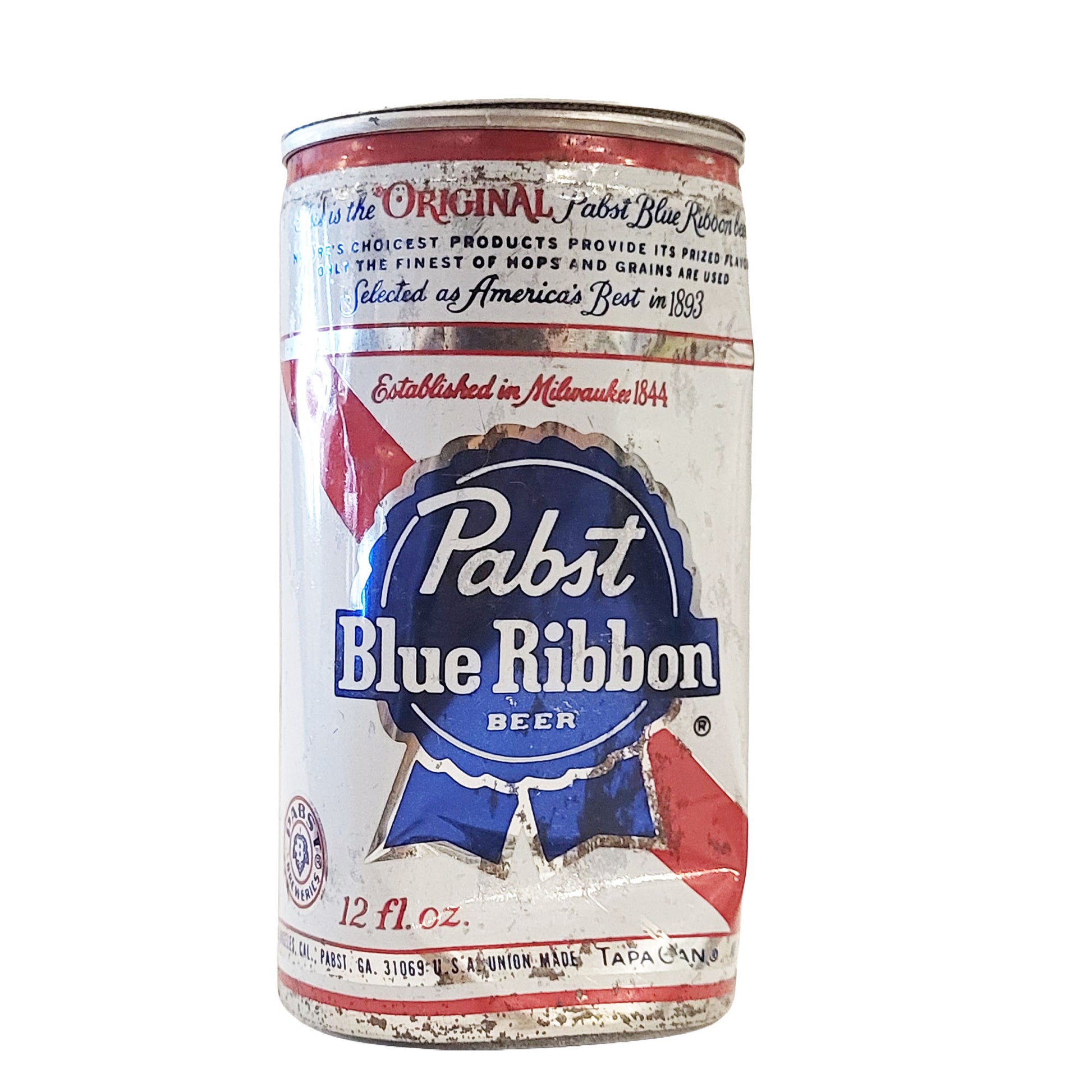 Vintage Beverage Can Cat Grass Kit Pabst Blue Ribbon Beer
