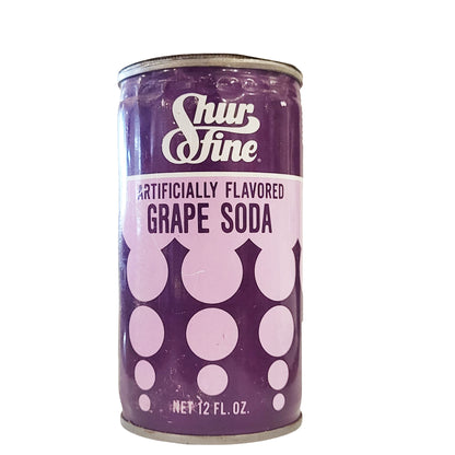 Vintage Beverage Can Cat Grass Kit Shur Fine Grape Soda