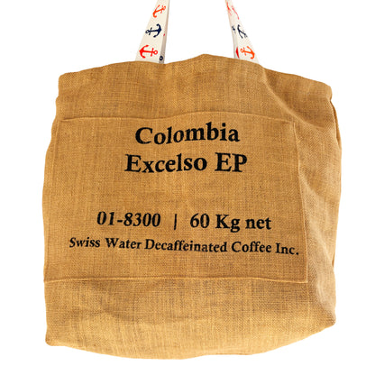 Coffee Bean Sack Tote - Swiss Water/Colombia Excelso