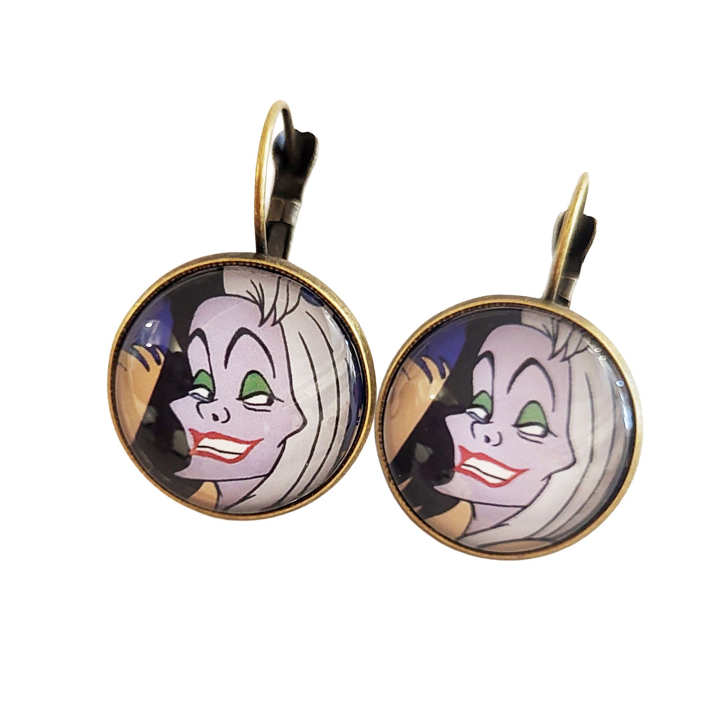 Postage Stamp Earrings - 2017 Disney Villains - Cruella de Vil