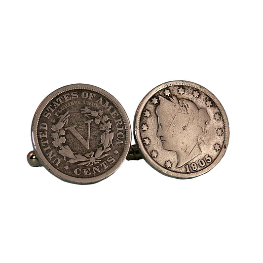 U.S. Liberty Head V Nickel Cufflinks