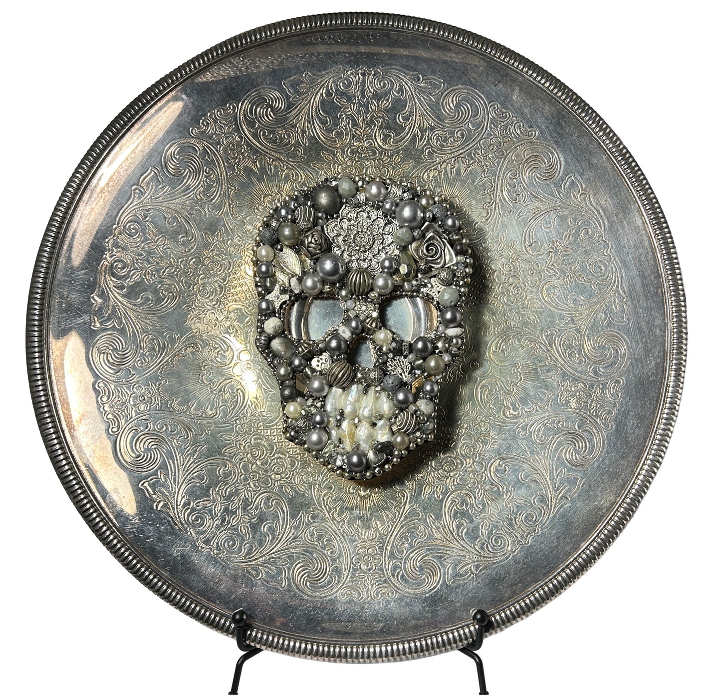 Jewelry Relief - Skull on Silver Tray
