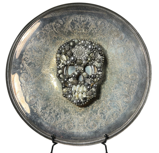 Jewelry Relief - Skull on Silver Tray