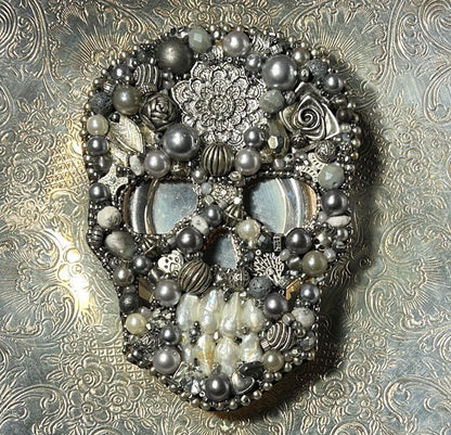 Jewelry Relief - Skull on Silver Tray