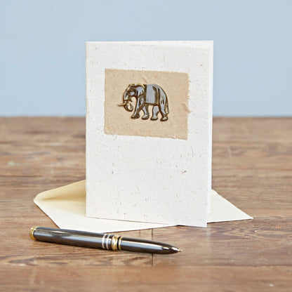 Elephant Paper Card - Brass - BLANK