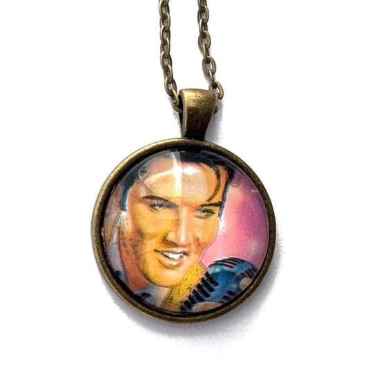 Postage Stamp Necklace - 1993 USA Elvis Presley
