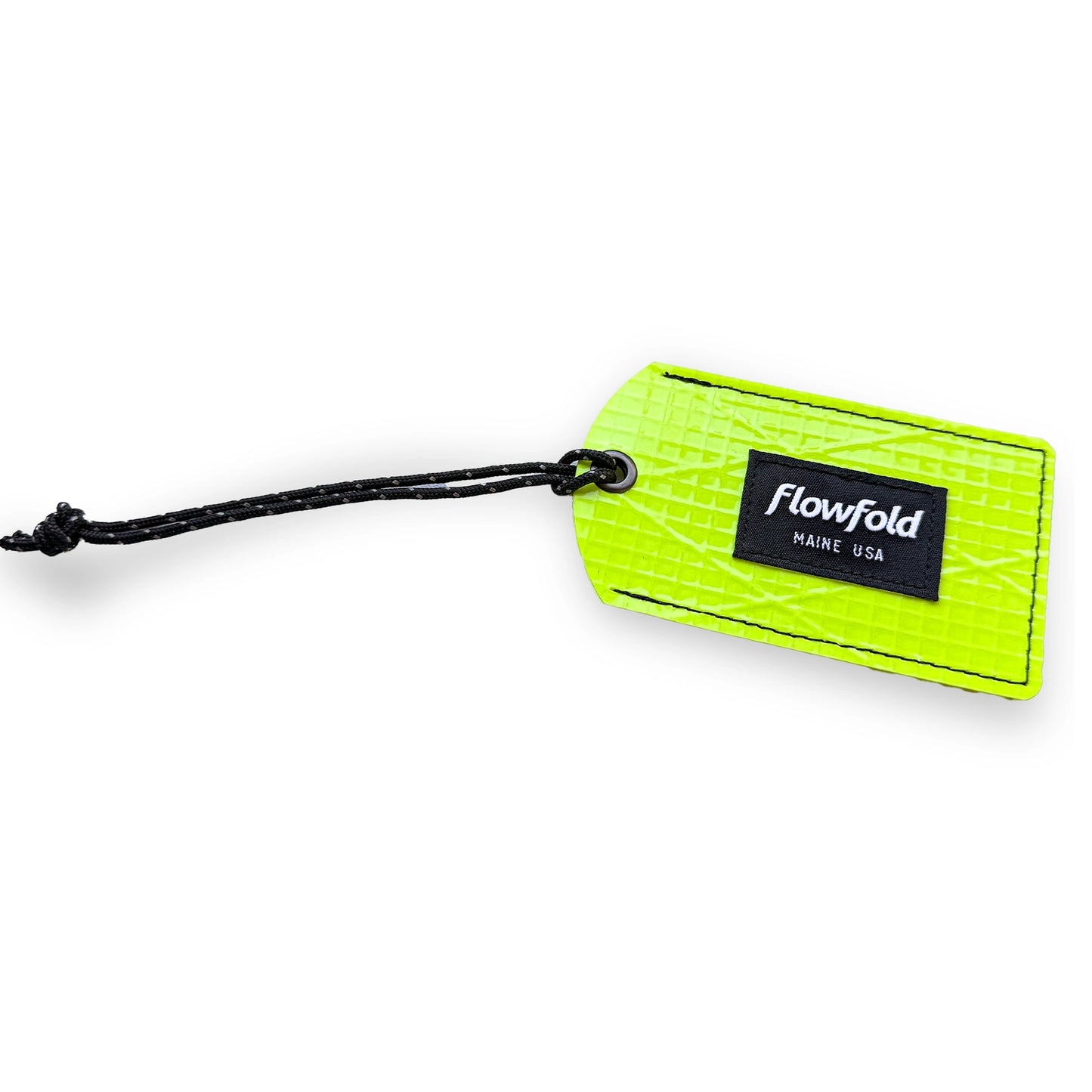 Sailcloth Luggage Tag Fluorescent Yellow
