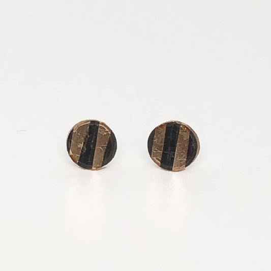 Cymbal Stud Earrings - Dark Circles