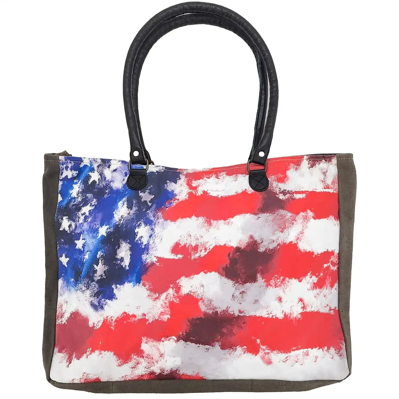 Military Tent Market Tote - US Flag