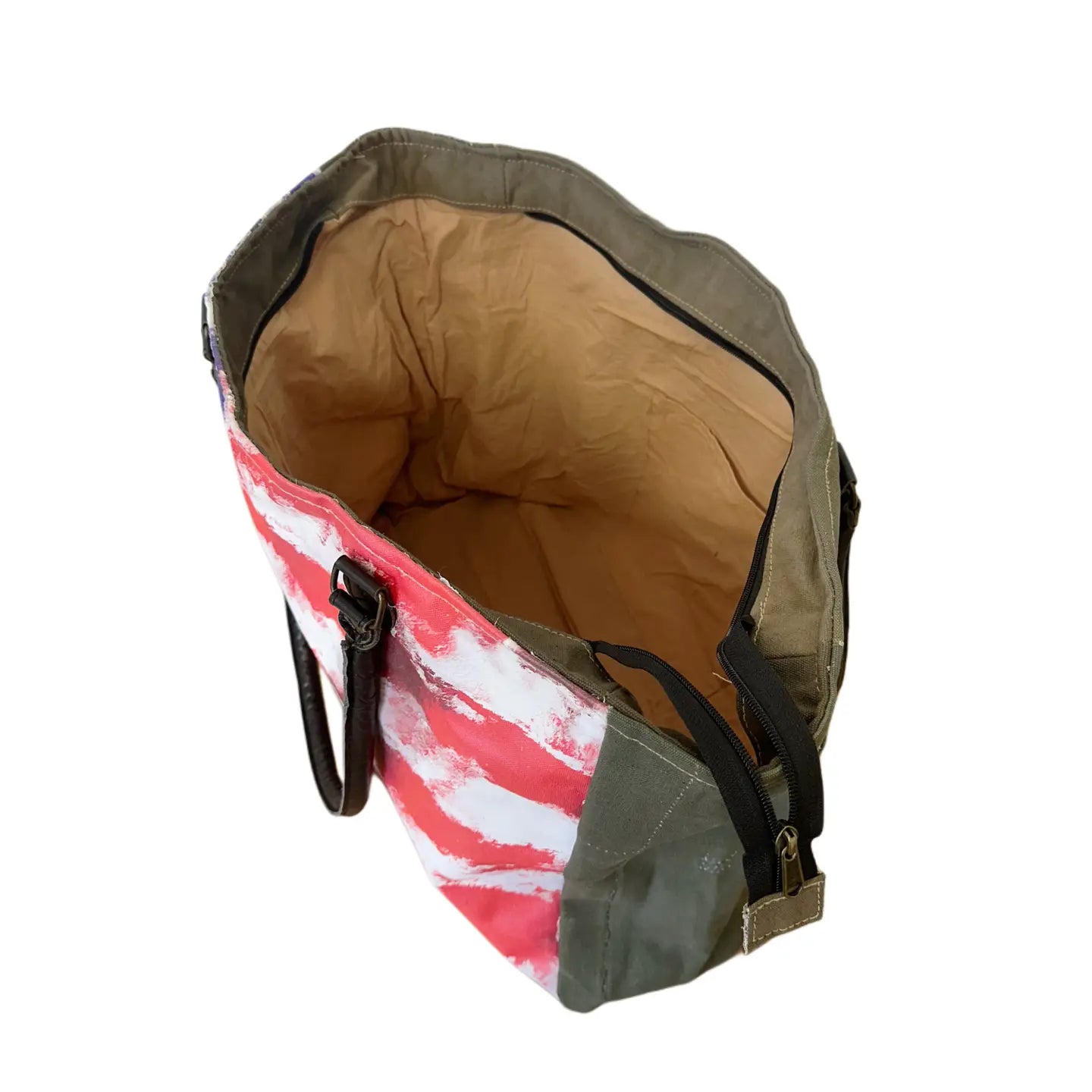 Military Tent Market Tote - US Flag