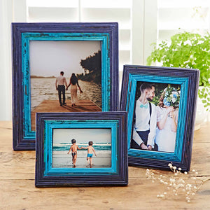 Newspaper Photo Frame Dark Blue Light Blue