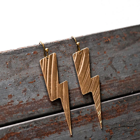 Cymbal Dangle Earrings - Bolts