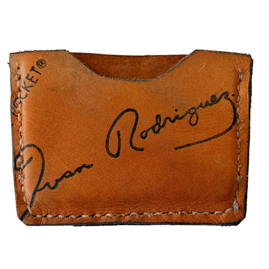 Leather Baseball Glove Wallet - Ivan Rodriguez Minimalist