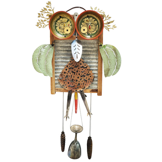 Re-Purposeful Kinetic Sculpture - Owl Do the Wash