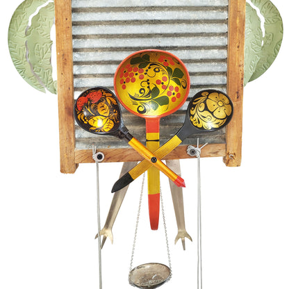 Re-Purposeful Kinetic Sculpture - Owl Do the Wash