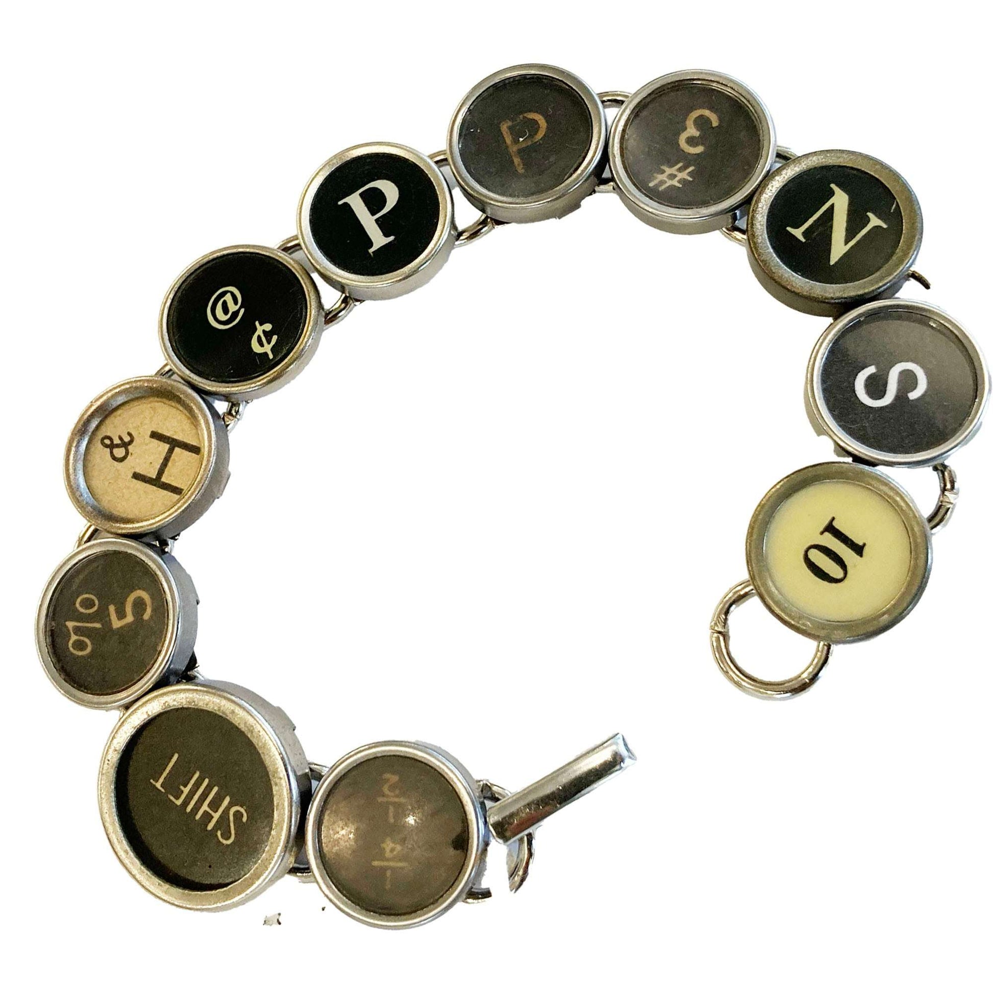 Typewriter Key Bracelet that says [SHIFT] HAPPENS
