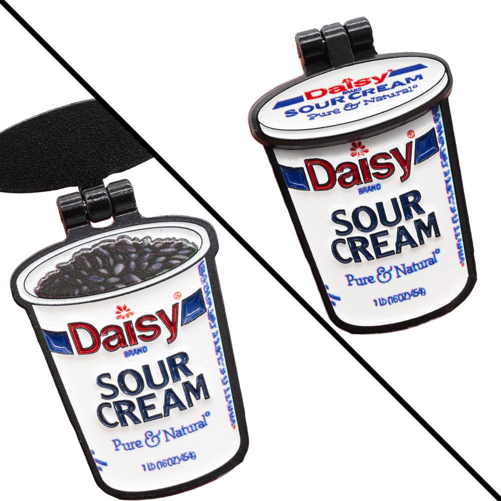 Upcycled Food Container Pin & Magnet Do a Dollop