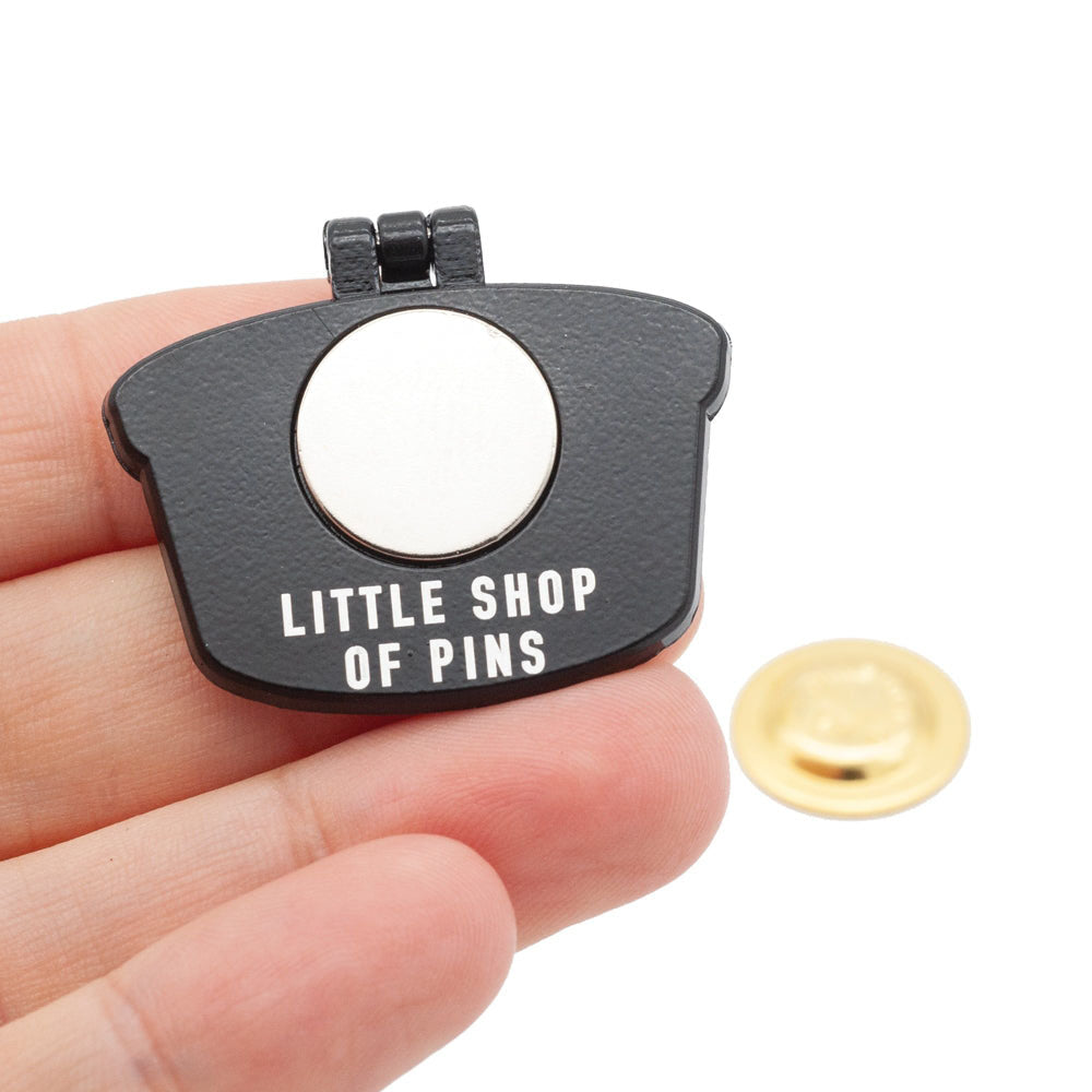 Upcycled Food Container Pin & Magnet