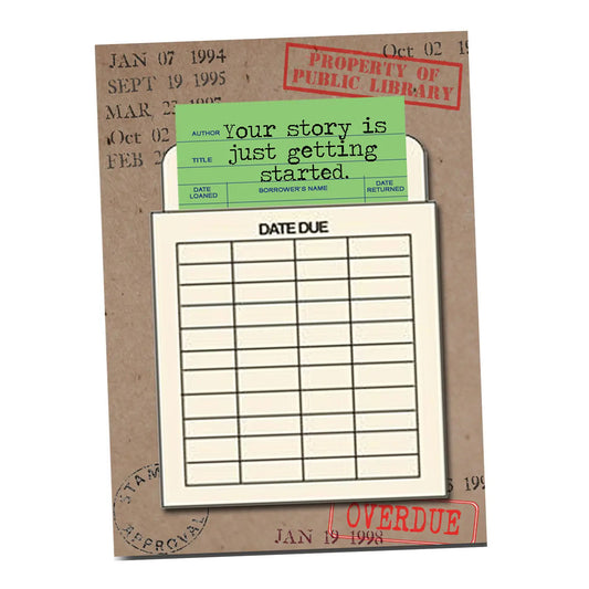 Library Book Card Greeting Card - Just Getting Started