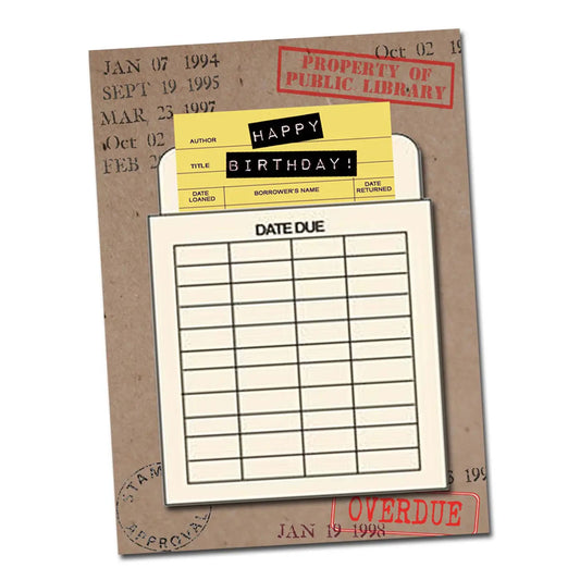 Library Book Card Greeting Card - Birthday for History Books