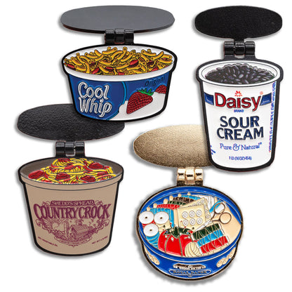 Upcycled Food Container Pin & Magnet