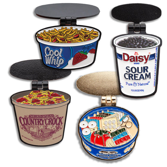 Upcycled Food Container Pin & Magnet