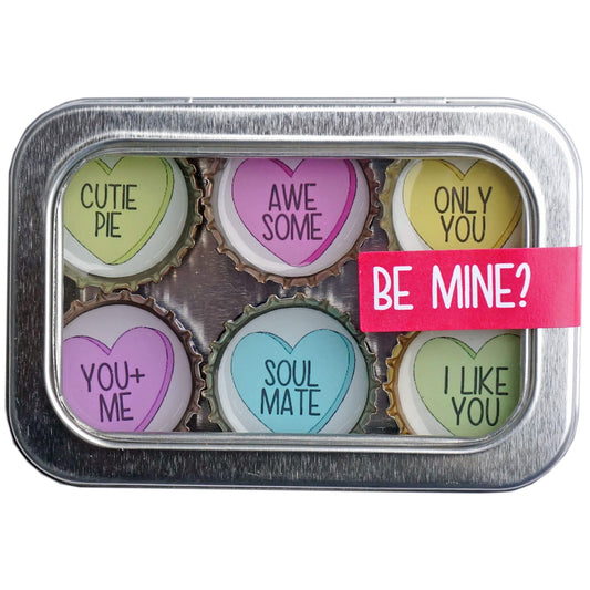 Bottle Cap Magnets - Be Mine?
