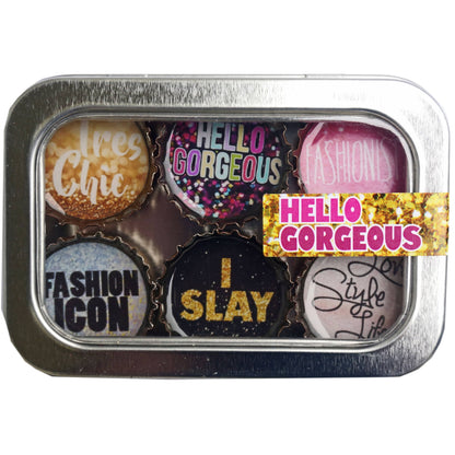 Bottle Cap Magnets - Hello Gorgeous