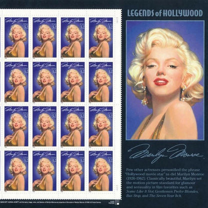 Postage Stamp Earrings - 1995 USA Marilyn Monroe