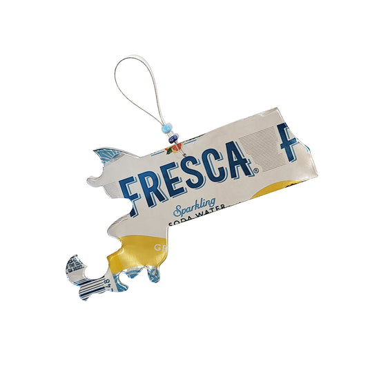 Aluminum Can Ornament - Massachusetts