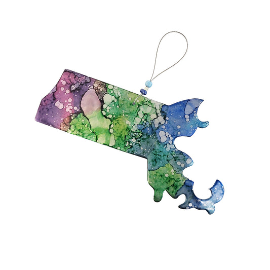 Aluminum Can Ornament - Massachusetts