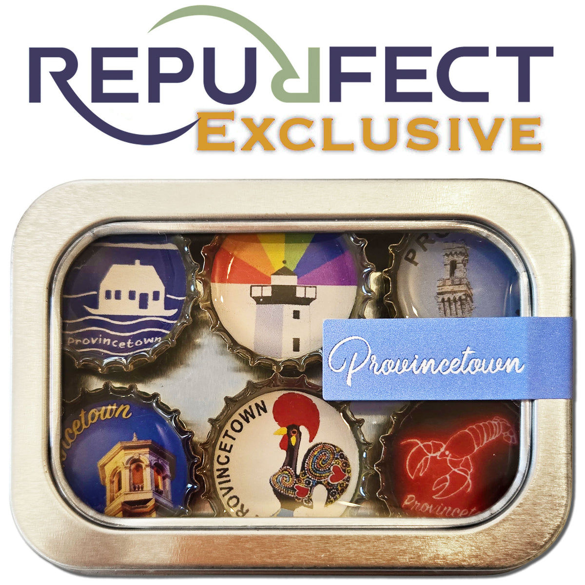 Bottle Cap Magnets - Provincetown