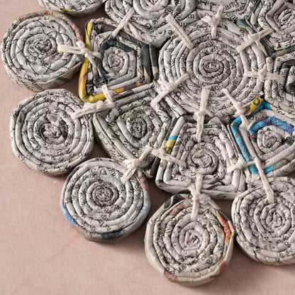 Newspaper Trivet - Circles