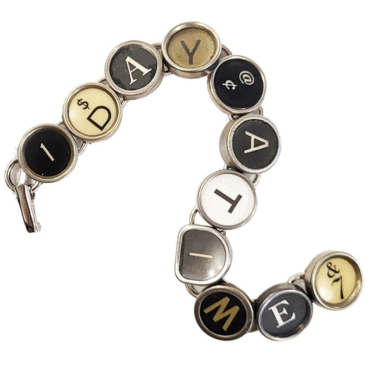 Typewriter Key Bracelet - ONE DAY AT A TIME