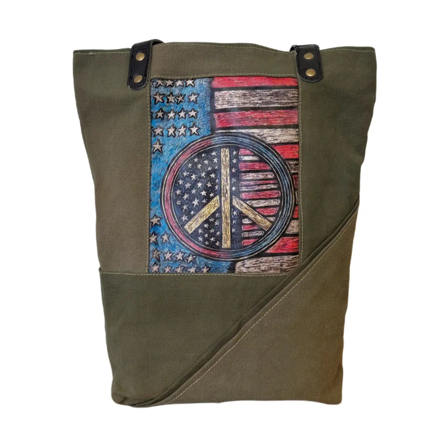 Military Tent Tote - Peace Flag