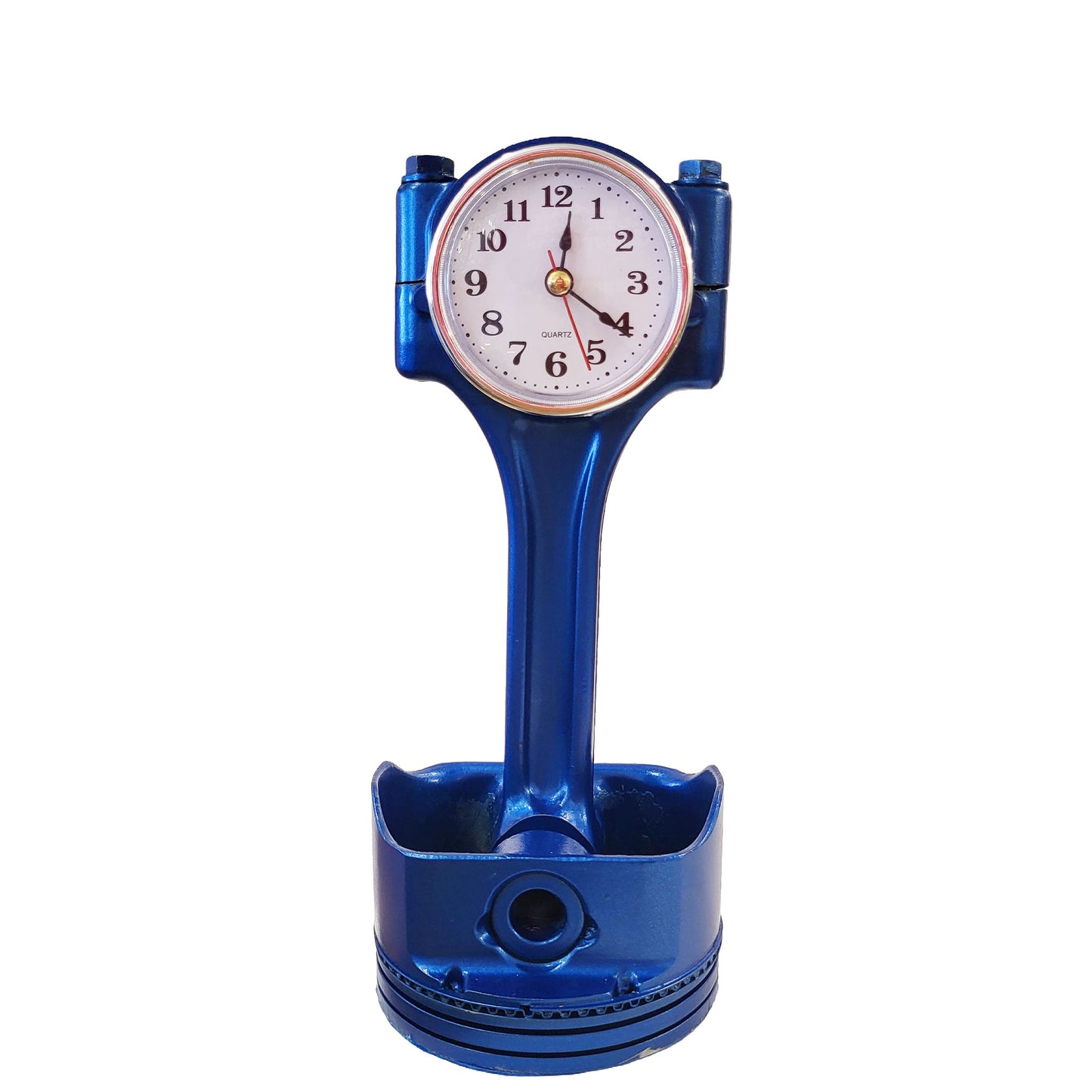 Piston Clock - Metallic Blue Chevy