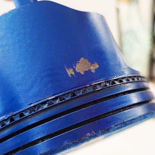 Piston Clock - Metallic Blue Chevy