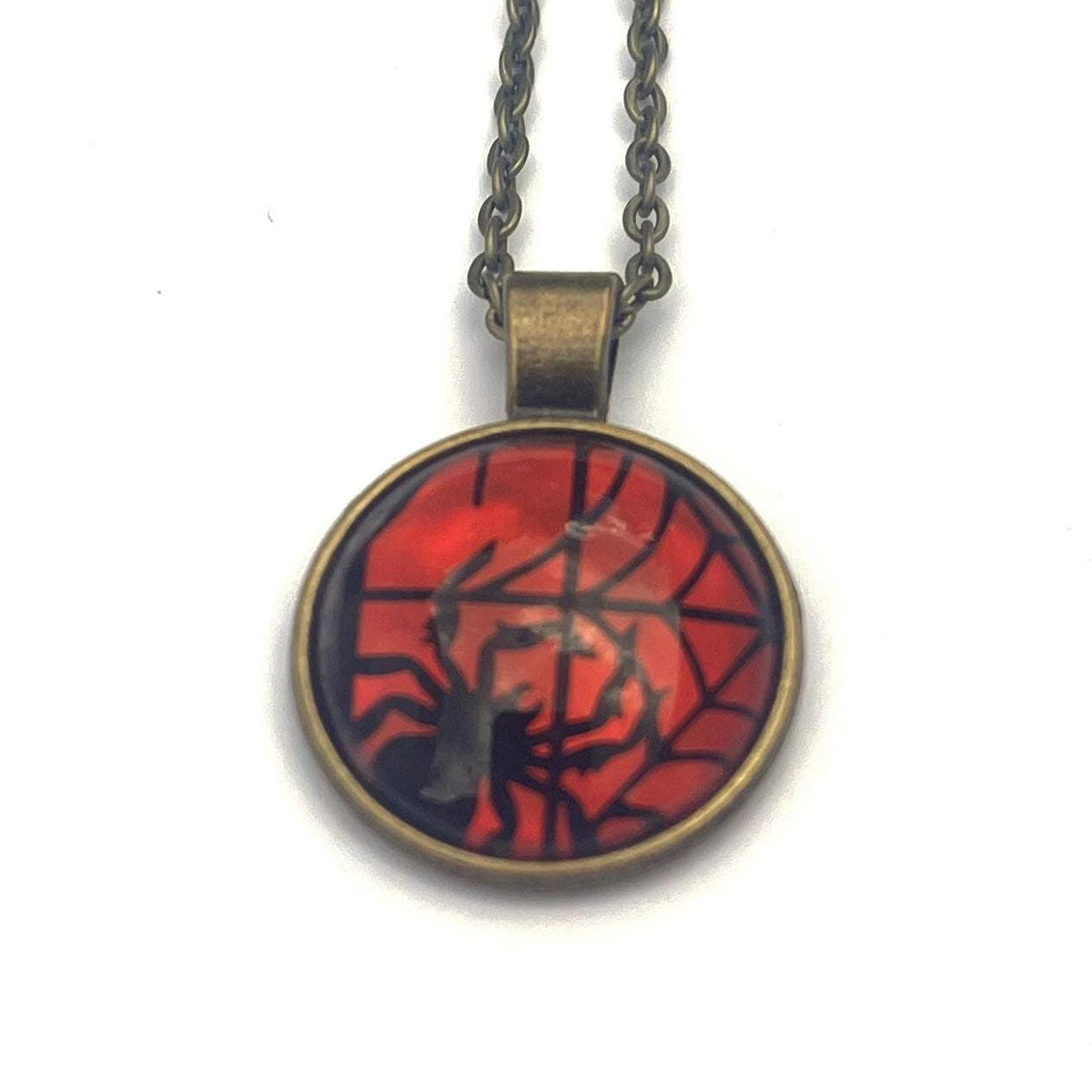 Postage Stamp Necklace - 2019 USA Spooky Silhouettes Spider